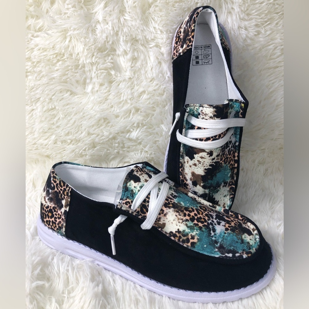 🐆🩵Women's Multicolor Animal Casual Shoes 42 US women’s 10 NWOT 🩵🐆 - Picture 16 of 16